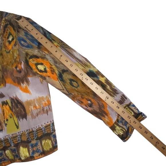 Life Style Beaded Artsy Multi Colored Wood Button Jacket - Women’s Medium - Picture 5 of 12